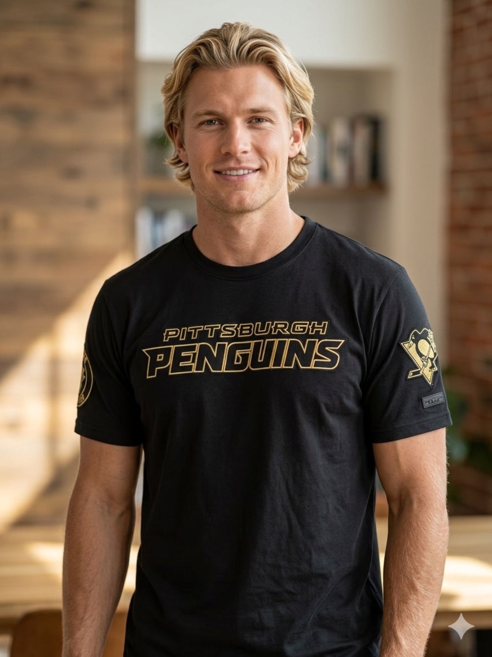 Pittsburgh Penguins Black Short-Sleeve Logo Tee